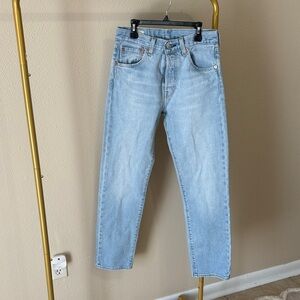 Women's Light Blue Straight Leg Jeans